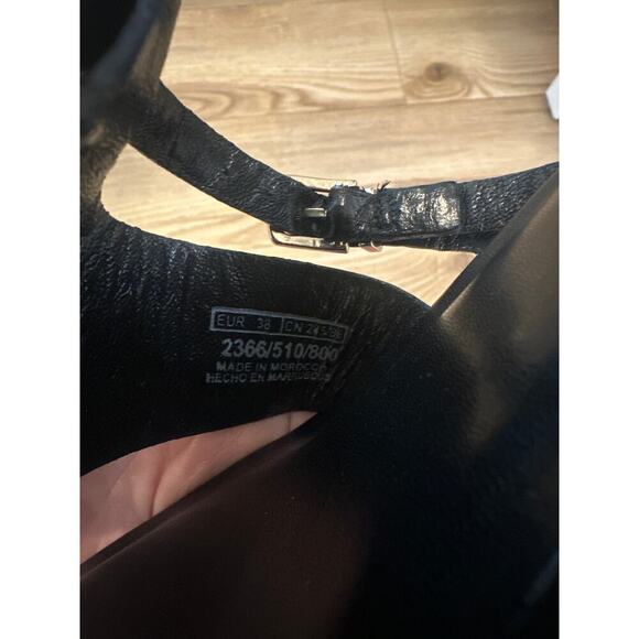 Zara Thong Sandals Black Womens Size 38 - Picture 5 of 7